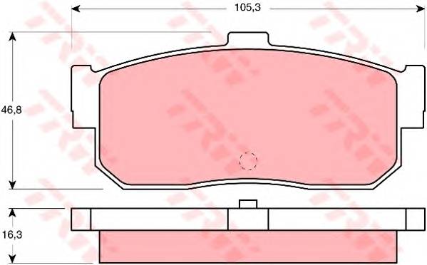 TRW GDB1172 Комплект гальмівних колодок,