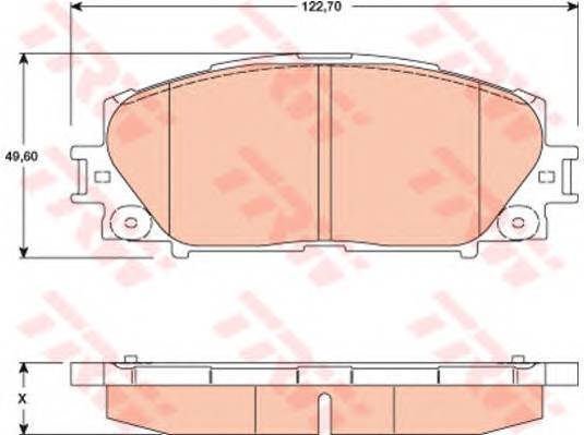 TRW GDB3459 Комплект гальмівних колодок,