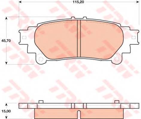 TRW GDB4174 Комплект гальмівних колодок,