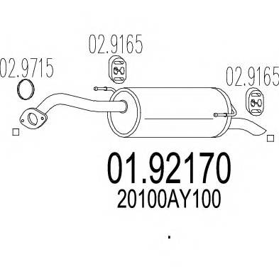 MTS 01.92170 Глушитель выхлопных газов