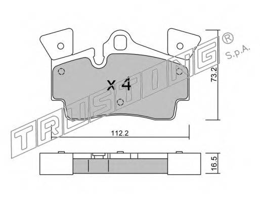 TRUSTING 671.1 Комплект тормозных колодок,