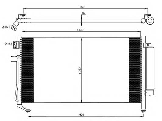 NRF 35869 Конденсатор, кондиціонер