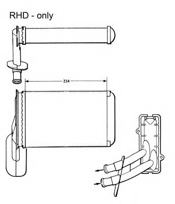 NRF 58623 Теплообменник, отопление салона