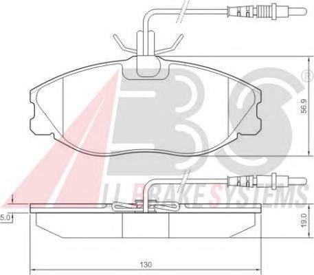 A.B.S. 36977 Комплект тормозных колодок,