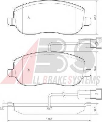 A.B.S. 37495 Комплект тормозных колодок,