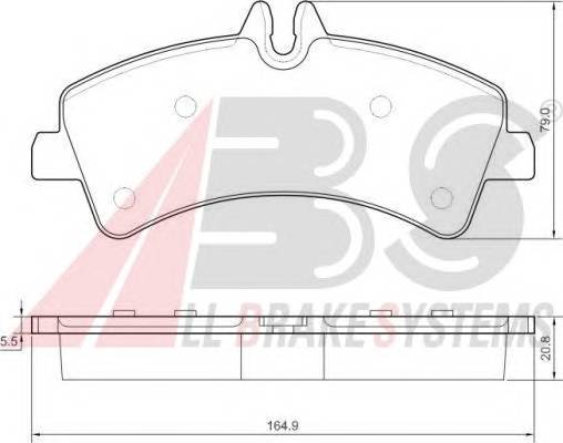 A.B.S. 37554 Комплект тормозных колодок,