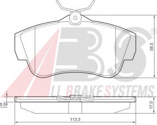 A.B.S. 37590 Комплект тормозных колодок,