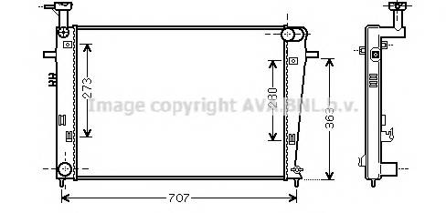 AVA QUALITY COOLING HY2275 Радиатор, охлаждение двигателя