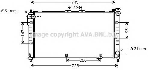 AVA QUALITY COOLING MZ2101 Радиатор, охлаждение двигателя