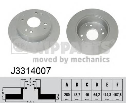 NIPPARTS J3314007 Тормозной диск