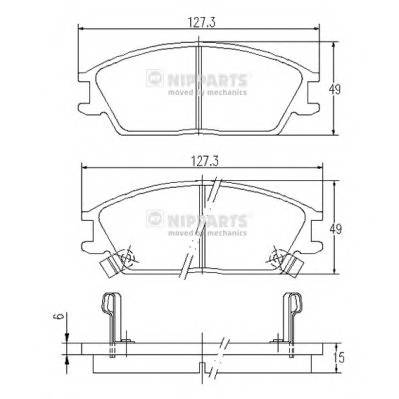 NIPPARTS J3600539 Комплект гальмівних колодок,