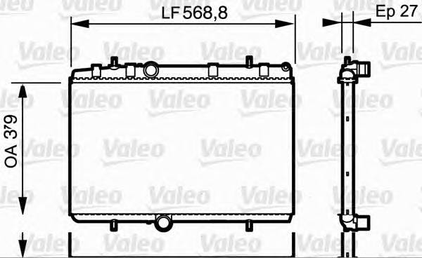 VALEO 734338 Радіатор, охолодження двигуна