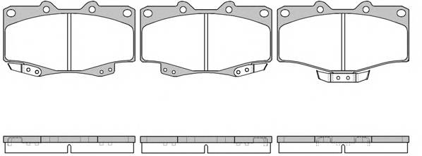 WOKING P2153.04 Комплект тормозных колодок,