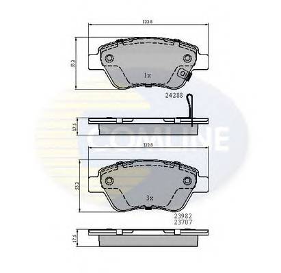 COMLINE CBP31594 Комплект тормозных колодок,