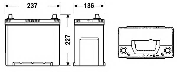 EXIDE EA456 Стартерная аккумуляторная батарея;