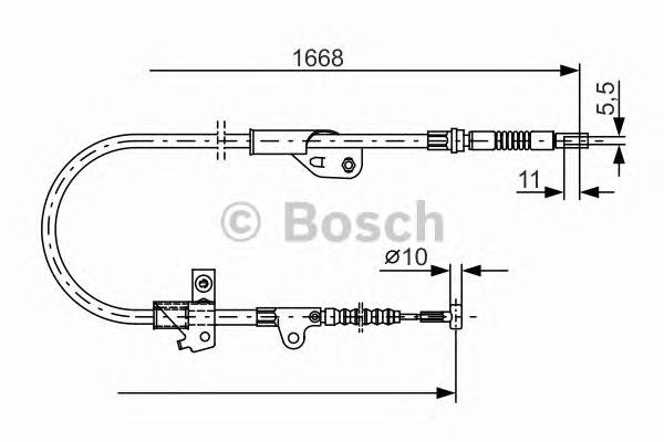 BOSCH 1 987 477 755 Трос, стоянкова гальмівна