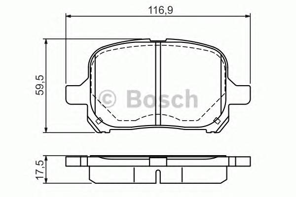 BOSCH 0 986 424 639 Комплект гальмівних колодок,