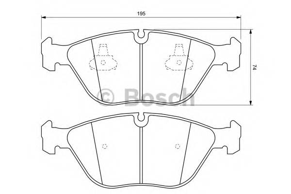 BOSCH 0 986 424 649 Комплект гальмівних колодок,