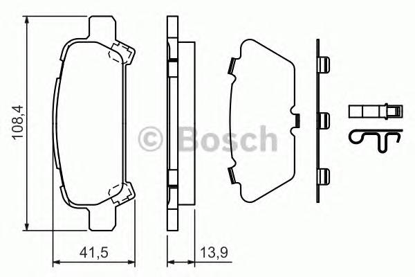 BOSCH 0 986 424 650 Комплект гальмівних колодок,