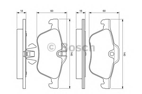 BOSCH 0 986 424 652 Комплект тормозных колодок,