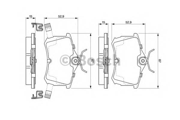 BOSCH 0 986 424 661 Комплект гальмівних колодок,