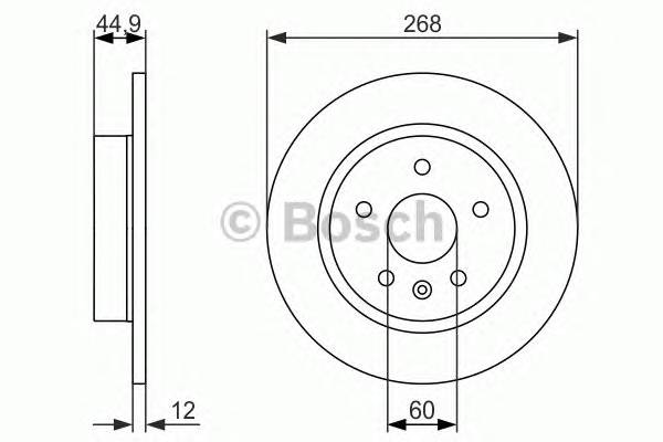 BOSCH 0986479C57 Гальмівний диск