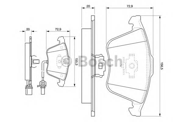 BOSCH 0 986 494 104 Комплект гальмівних колодок,