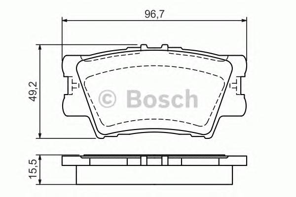 BOSCH 0 986 494 154 Комплект гальмівних колодок,