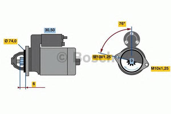 BOSCH 0 986 018 680 Стартер