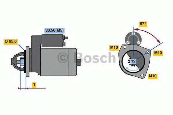 BOSCH 0 986 022 910 Стартер