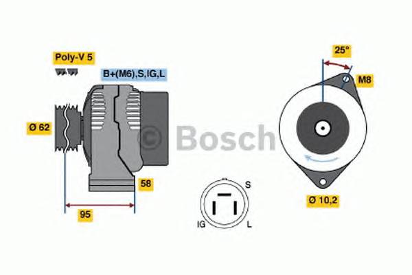 BOSCH 0 986 035 501 Генератор