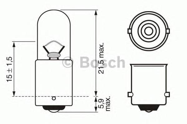 BOSCH 1 987 302 207 Лампа накаливания, фонарь