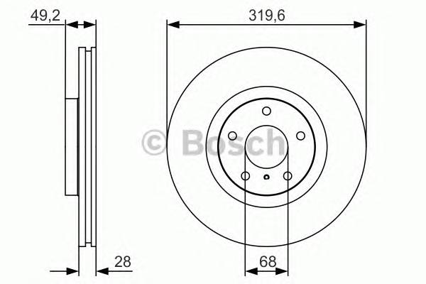 BOSCH 0 986 479 R22 Гальмівний диск