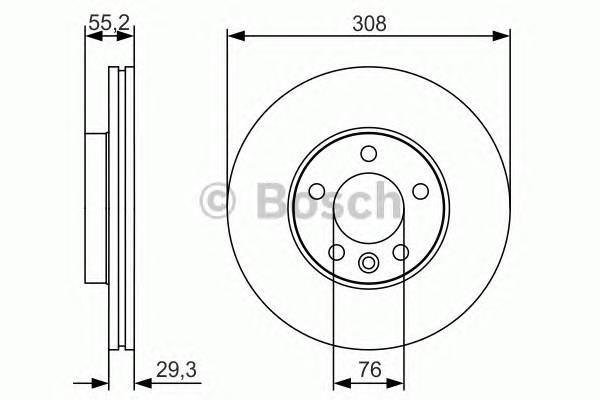 BOSCH 0986479R84 Гальмівний диск Bosch