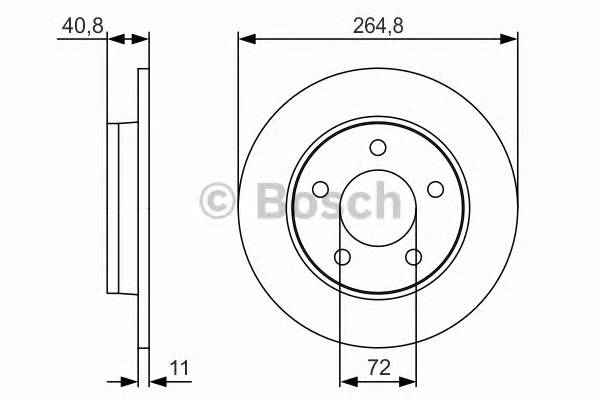 BOSCH 0986479S50 Гальмівний диск Bosch