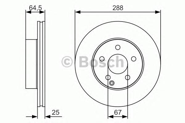 BOSCH 0986479S83 Диск гальмівний