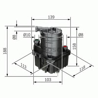 BOSCH 0 450 907 015 Паливний фільтр