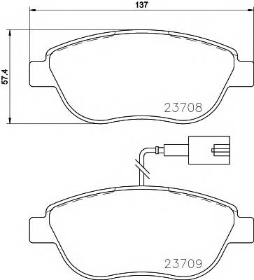 TEXTAR 2370901 Комплект гальмівних колодок,