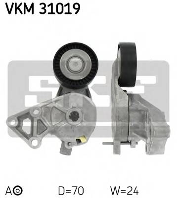 SKF VKM 31019 Натяжной ролик, поликлиновой