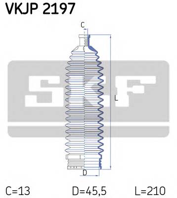 SKF VKJP 2197 Комплект пильника, рульове