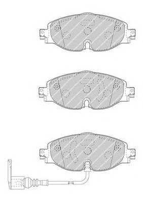 FERODO FDB4433 Комплект гальмівних колодок,