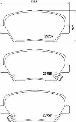 BREMBO P30070 KLOCKI HAM. CARENS