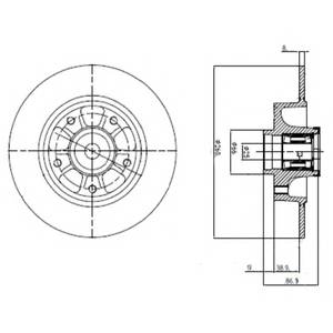 DELPHI BG9112RS Гальмівний диск