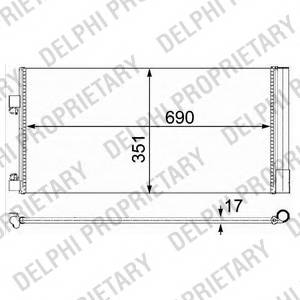 DELPHI TSP0225638 Конденсатор, кондиціонер