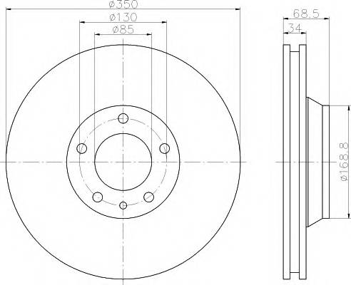 HELLA 8DD 355 109-781 Тормозной диск