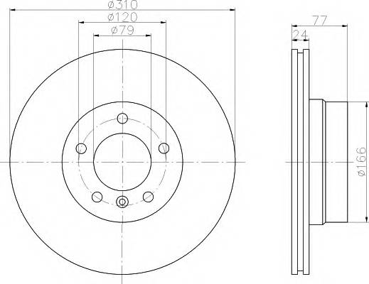 HELLA 8DD 355 109-901 Тормозной диск