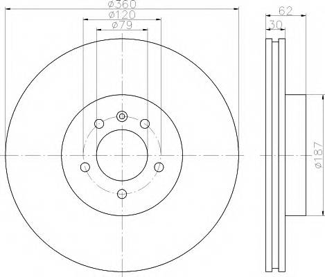 HELLA 8DD 355 118-871 Тормозной диск