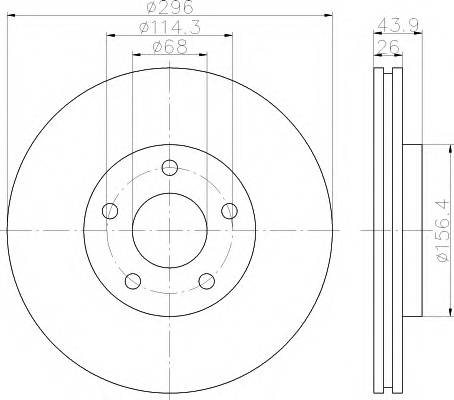 HELLA 8DD 355 114-601 Тормозной диск