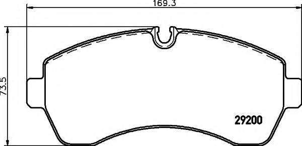 HELLA 8DB 355 005-531 Комплект гальмівних колодок,