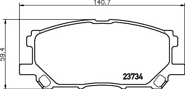 HELLA 8DB 355 010-071 Комплект тормозных колодок,